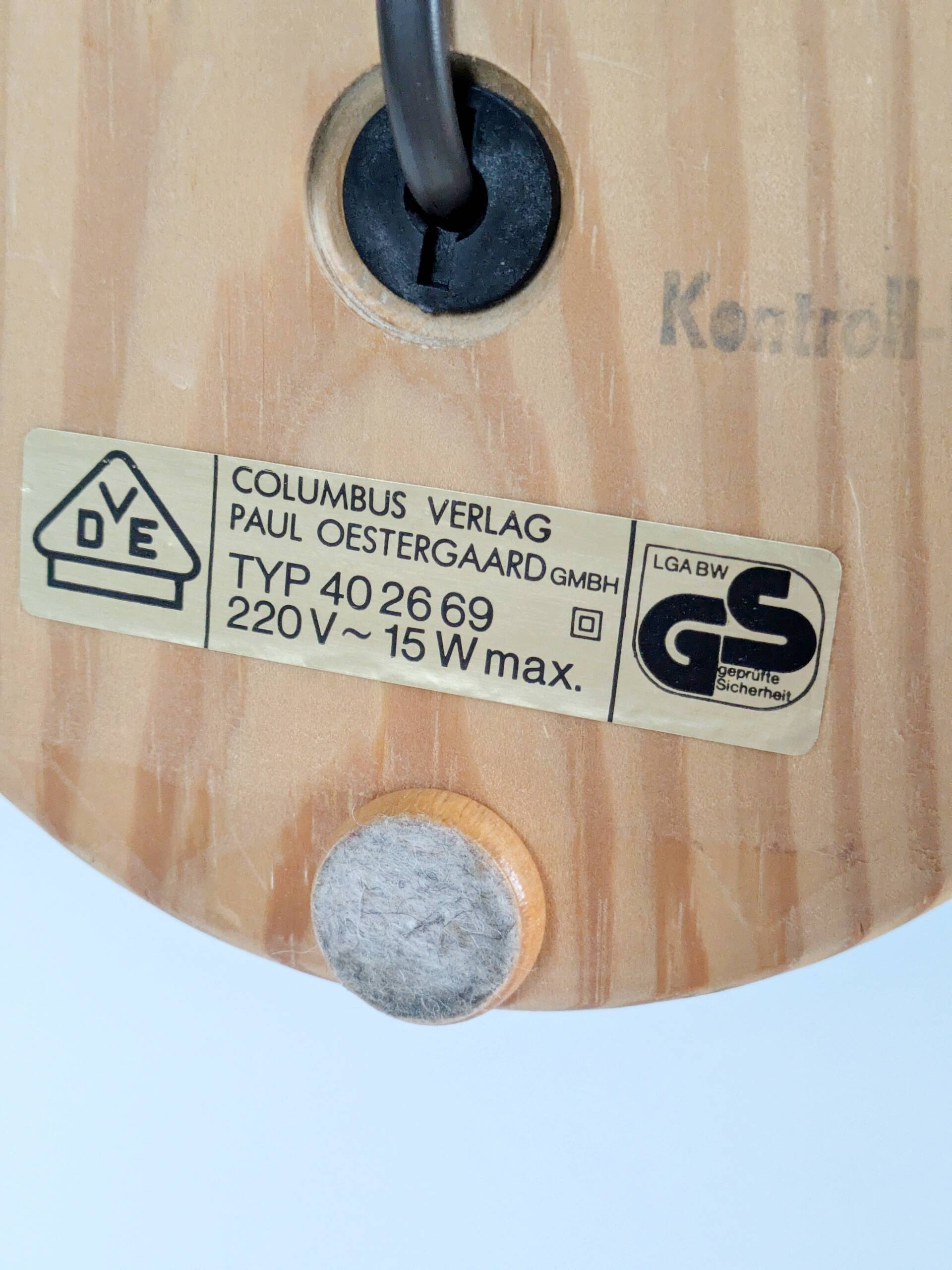 Columbus Duplex illuminated globe on a wooden base, 1980s