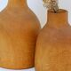 Paire de vases décoratifs vintage en bois de paulownia