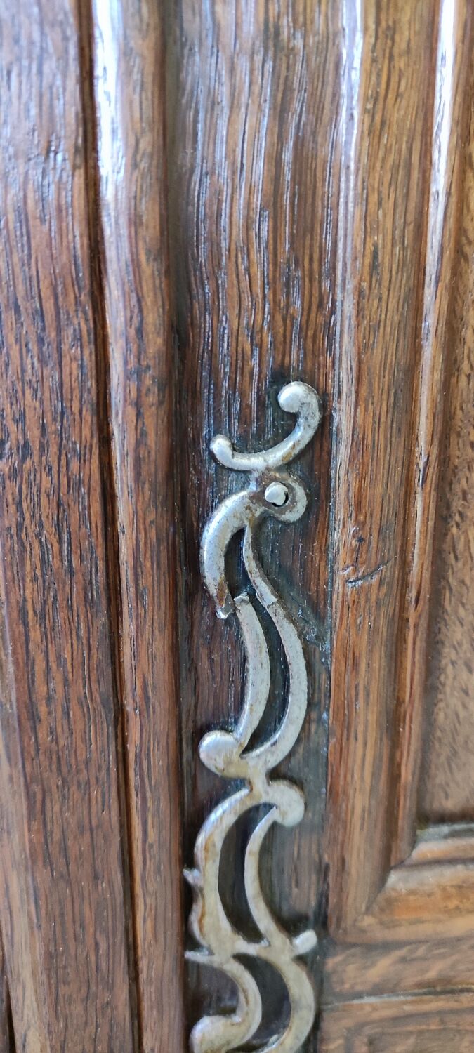 Louis XV two-door oak wardrobe