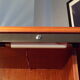Vintage teak and leather secretary