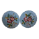 Sarreguemines plates majolica with pink wild roses
