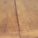 Rustic farm table called "Portefeuille" in solid oak 19th - 1m48x1m08