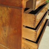 Louis Philippe chest of drawers in Elm and magnifying glass to Elm