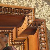 Walnut bevelled mirror 1900
