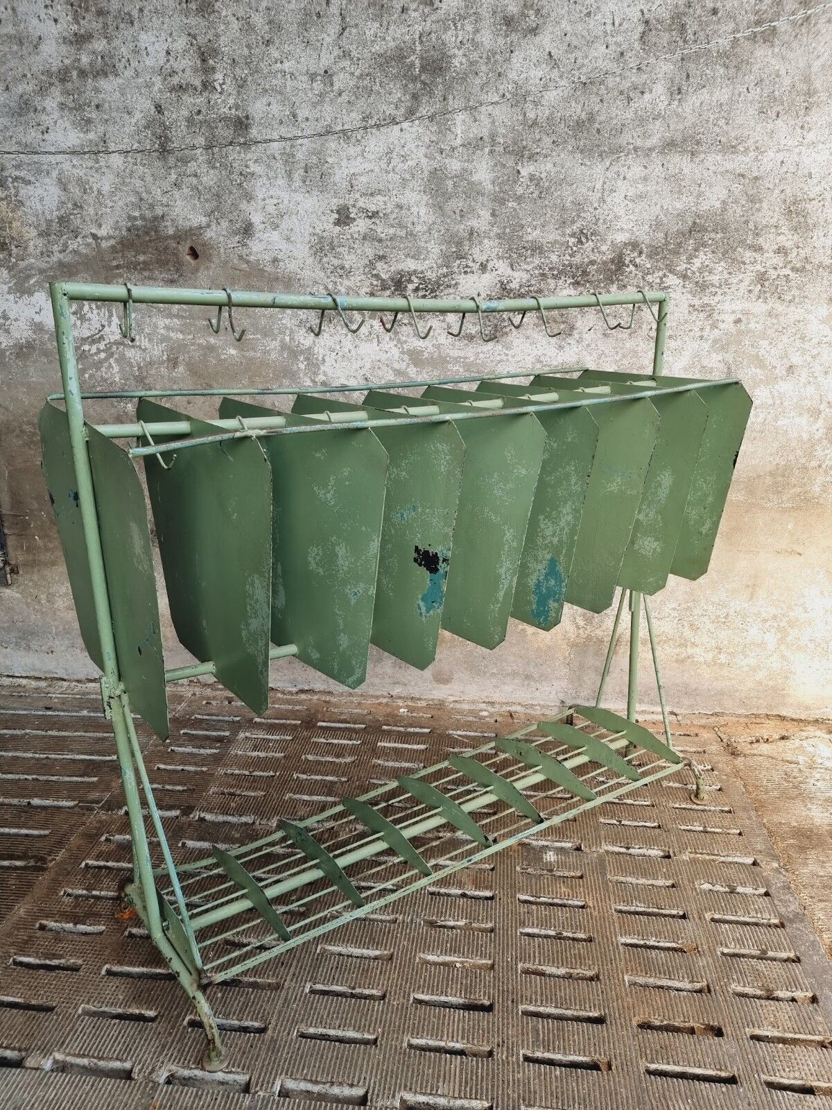 Porte-manteau industriel, porte-robe XXL vert
