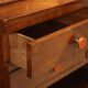 Antique Art Deco display cabinet in walnut with drawers, Italy, 19th century.