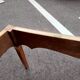 Old coffee table marquetry style louis xv marble top