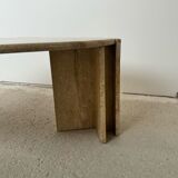 Travertine coffee table, Italian design of the 80s
