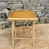 Rattan side table