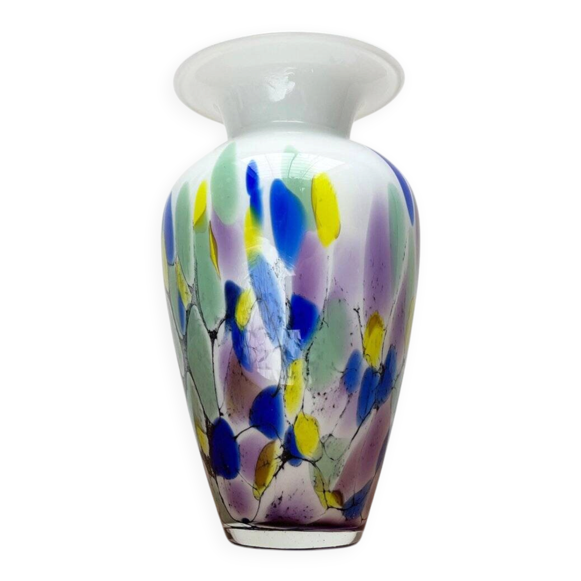 Postmodern glass vase by Hans Jürgen Richartz for the Richartz art collection, 1980s.