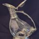 Wine carafe, duck design, glass and metal A553