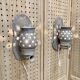Pair of enamelled terracotta wall lights 1960.