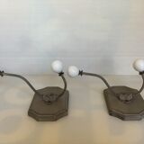 Pair of double porcelain hooks