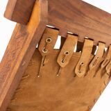 Pair of Folding Chair, Wood and Leather, Brazilian style