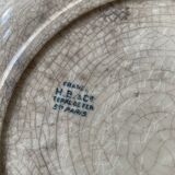 Plat rond Terre De Fer H.B et Cie XIXème
