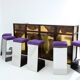 Large oxidized and patinated brass bar by Isabelle and Richard Faure 1970
