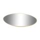 Vintage oval golden frame mirror, 70s