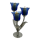 Silver-plated pewter candlestick signed Jean Goardère, 1970