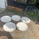 5 Limoges porcelain dinner plates stamped Limoges France