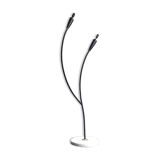 Vintage italian floor lamp from the 50s / 60s black lacquered metal and marble