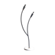 Vintage italian floor lamp from the 50s / 60s black lacquered metal and marble