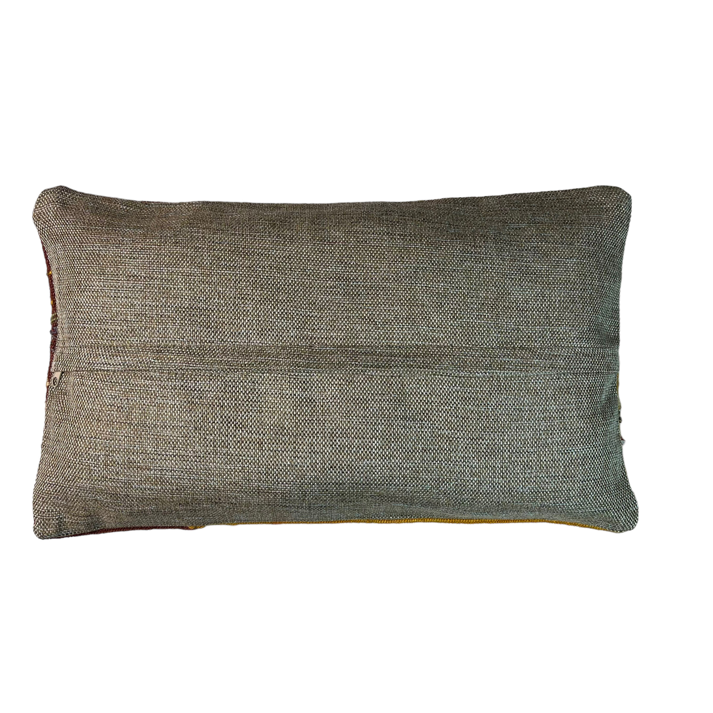 Vintage turkish handmade kilim cushion cover , 30 x 50 cm