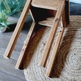 Tabouret ancien bois brut
