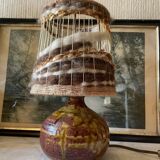 Stoneware lamp La Borne signed Migeon