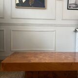 Rochebobois elm burl coffee table, 1970s