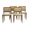Set of Four Midcentury Swedish Teak Dining Chairs from Troeds, 1960s