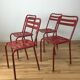 Set of 4 chairs bistro Tolix T2 industrial steel