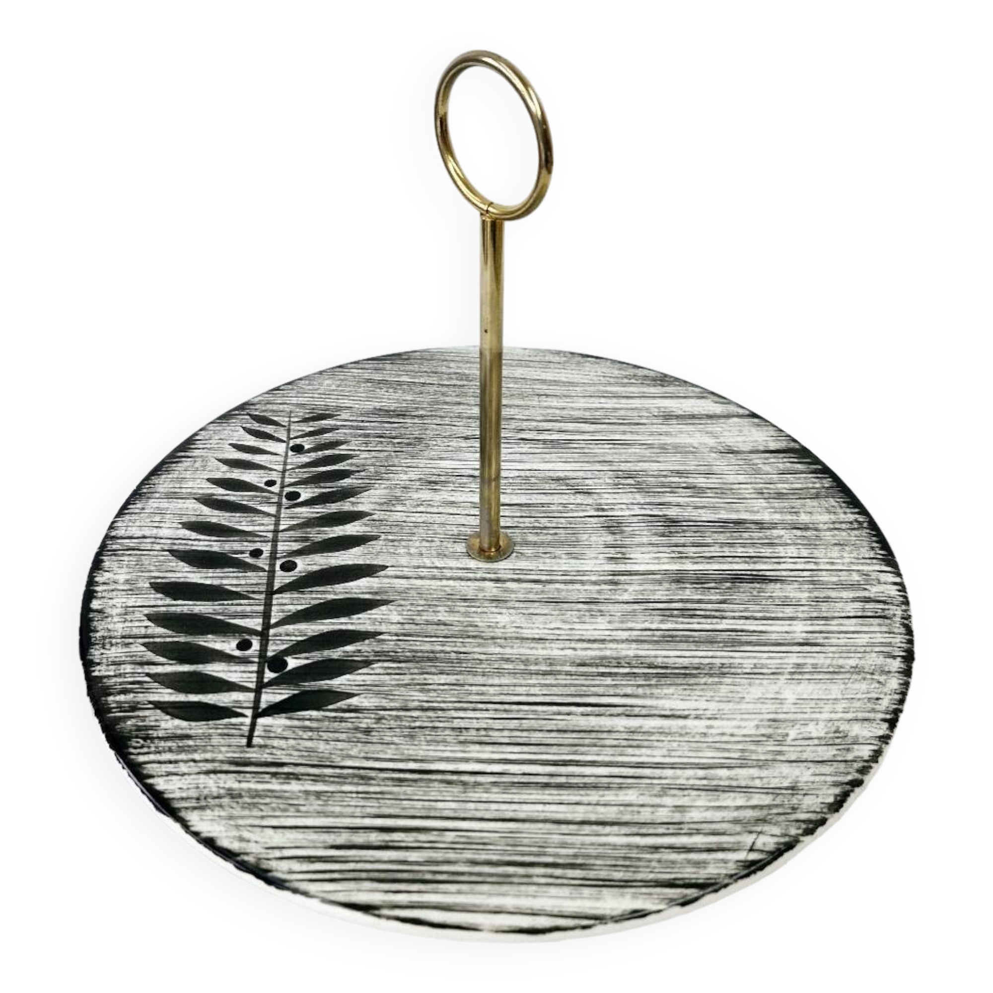 Vintage Ceramic Cheese Board 1960s Manufacture Salins Toledo Model