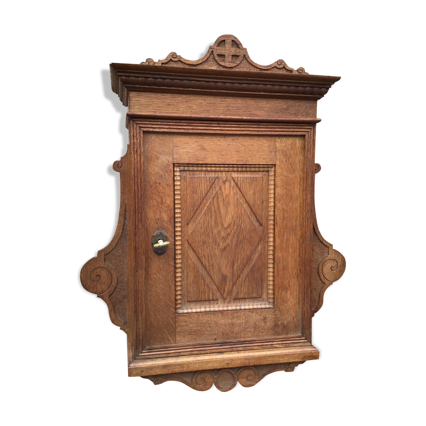 Pharmacy Cabinet Art Nouveau Jugendstil Mural Vintage Oak