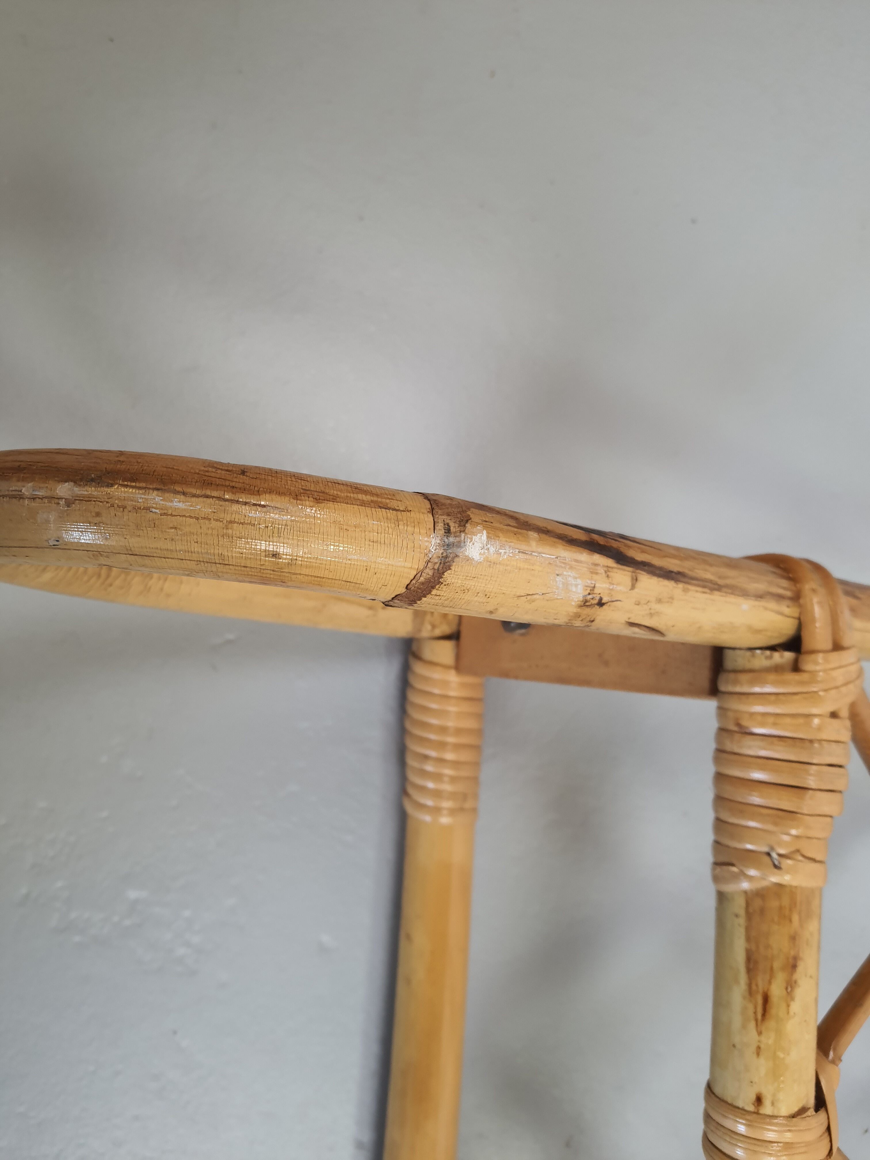 Rattan head and footboard from the 60s/70s