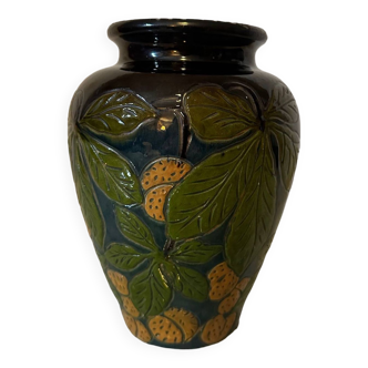 Glazed terracotta vase