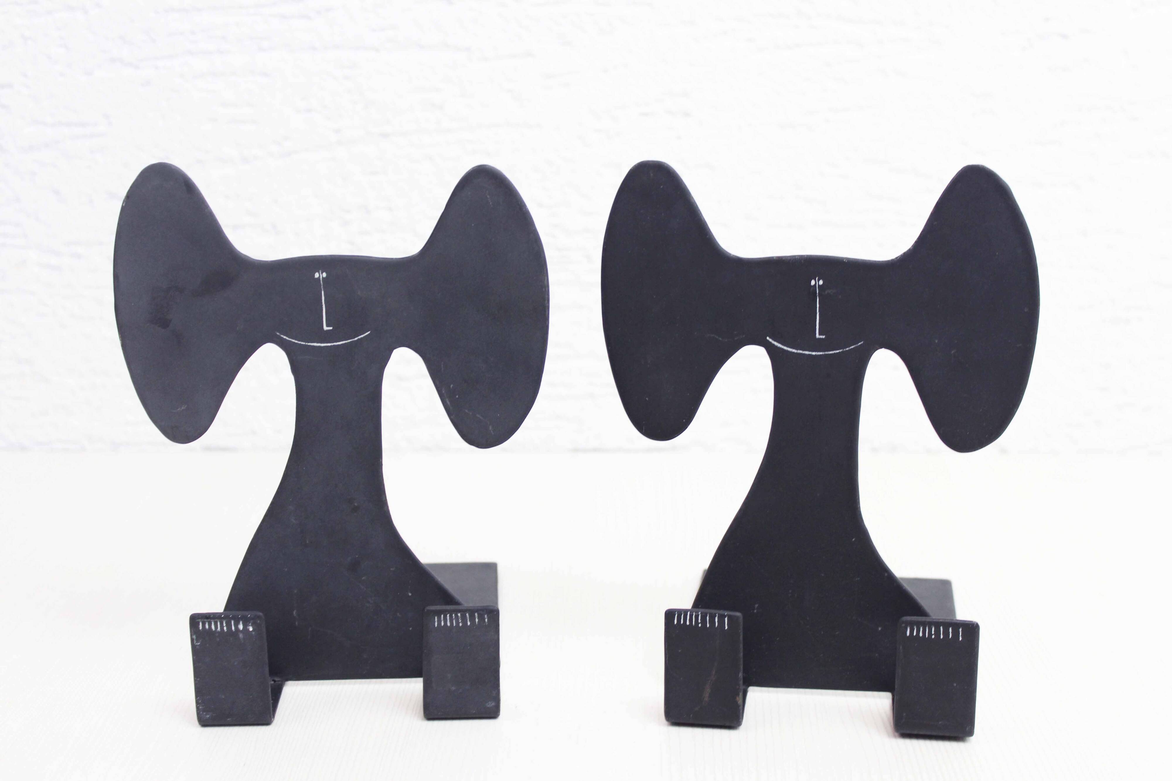 Vintage metal bookends