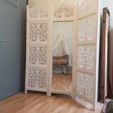 carved wooden screen