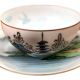 Cup/Saucer, Fine Porcelain, Japanese-Style Decor
