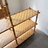 Large rattan shelf 1960