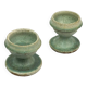 Paire de coquetiers / bougeoir d’Alexandre Bigot – grès art nouveau