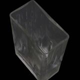 Rectangular Riihimäen Lasi glass vase / mid-century modern / Finnish design / attributed to Helena Tynell / 1970s