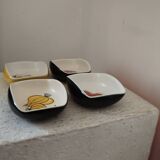 4 ceramic cups from the 50s