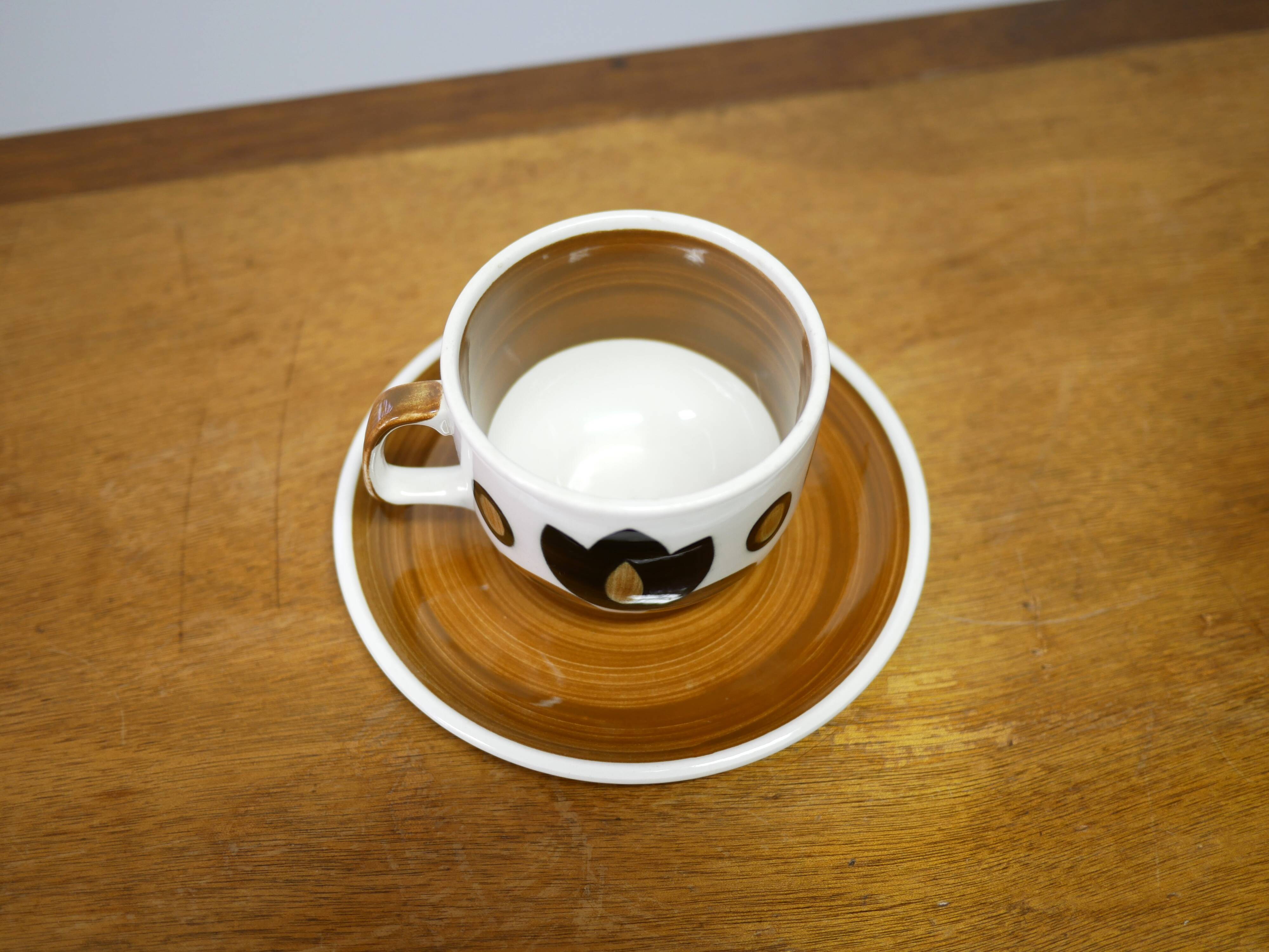 Vintage cup and saucer published by Boch La Louvière