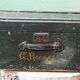 Old wooden travel trunk