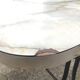 Cast-iron bistro table with marble effect