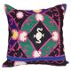 Housse de coussin brodée vintage 46x46 cm
