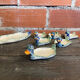 Plate + 6 Duck-Shaped Foie Gras Service Plates, Polychrome Ceramic