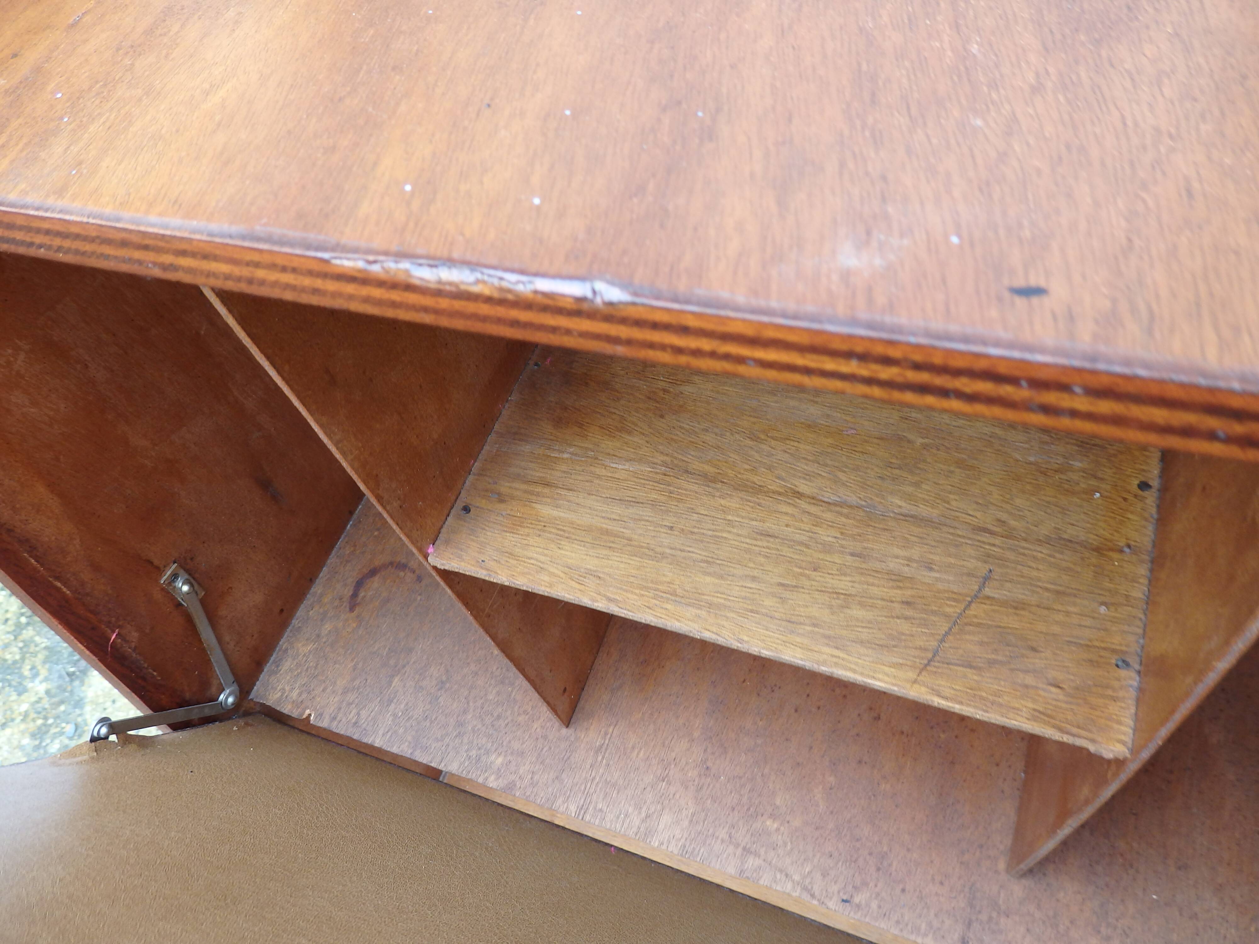 Meuble secrétaire vintage pieds compas