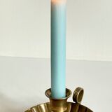 Vintage solid brass hand candle holder
