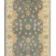 Grey Blue Runner Carpet Handwoven, Wool Handwoven Floral Carpet Rug